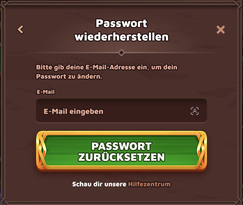 viking luck passwort wiederherstellen